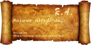 Reisner Alfréda névjegykártya